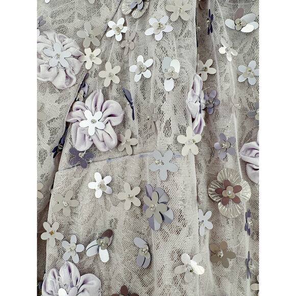 MAC DUGGAL Dress Size 10 Evening Gown Sequin NEW Lavender Purple Floral Puff Slv - Picture 6 of 10